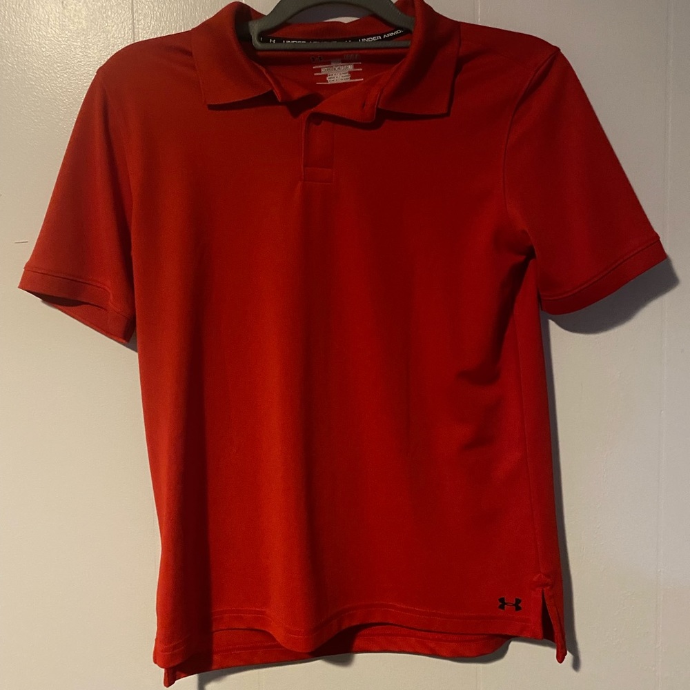 Red Under Armor Polo Shirt